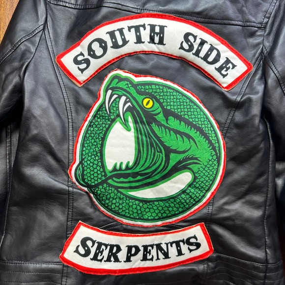 South Side Serpents Women's Outer Edge Small Black Moto Jacket - Picture 6 of 8